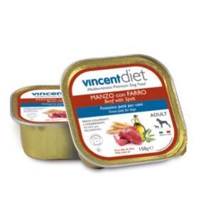 Vincent Diet šlapias maistas šunims su jautiena ir grūdais 150 g