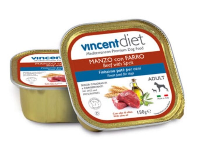 Vincent Diet šlapias maistas šunims su jautiena ir grūdais 150 g