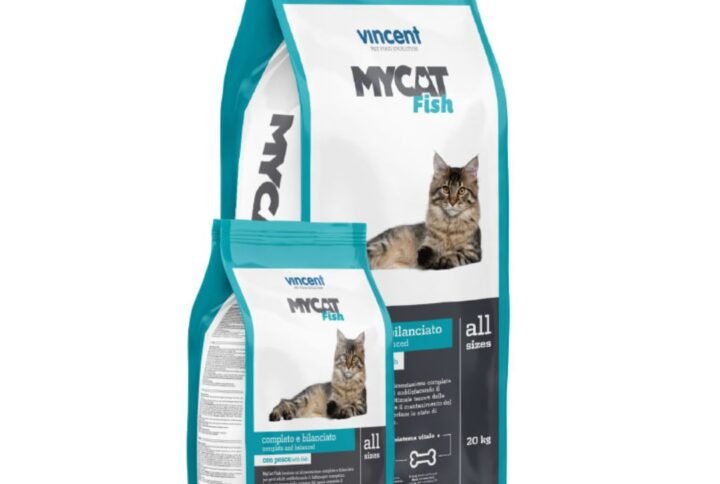 Vincent Mycat sausas kačių maistas su žuvimi, 4 kg pakuotė
